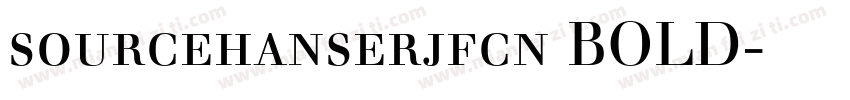 sourcehanserjfcn BOLD字体下载字体转换